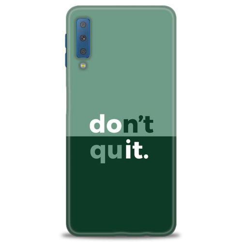 Samsung Galaxy A7 2018 Kılıf HD Baskılı Kılıf - Dont Quit + Tam Ekran Koruyucu