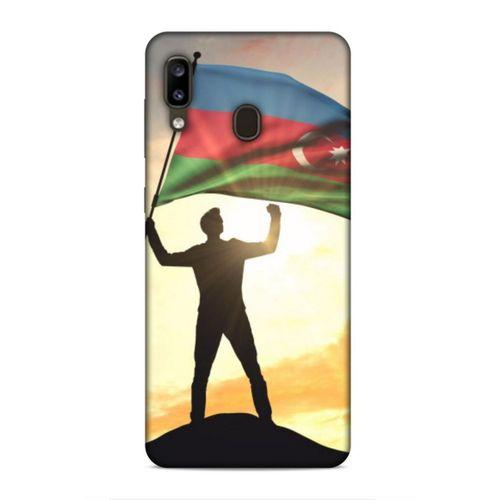 Samsung Galaxy A20 Uyumlu Kılıf Azarbaijan (3) Kapak Azerbaycan Bayrak