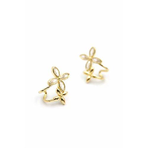 Çoklu Çiçek Küpe - Altın