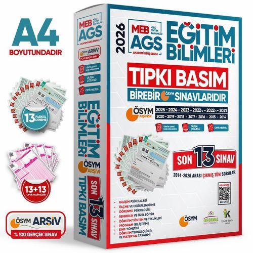 2026 KPSS-MEB AGS EĞİTİM BİLİMLERİ ÖSYM Çıkmış Soru Tıpkı Basım Kitapçıkları 13lü Deneme Paketi