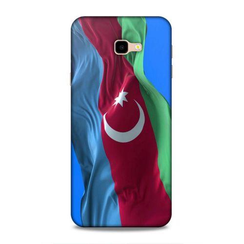 Samsung Galaxy J4 Plus Uyumlu Kılıf Azarbaijan (6) Silikon Kılıf Dalgalanan Bayrak