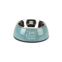 Beeztees Köpek Mama Su Kabı, Paslanmaz Çelik, Turkuaz, 18cm, 350ml