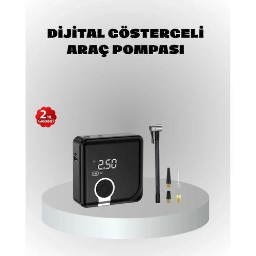 Dijital Ekranlı Şarjlı Hava Kompresörü 150 Psı Güçlü Motorlu