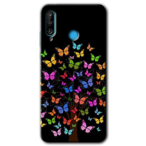 Huawei P30 Lite Kılıf HD Desen Baskılı Arka Kapak + Temperli Cam - Cacti Prairies