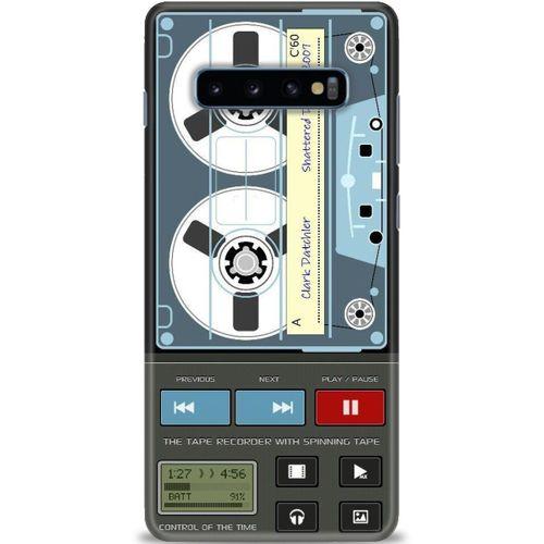 Samsung Galaxy S10 Plus Kılıf HD Baskılı Kılıf - Nostaljik Kaset + Tam Ekran Koruyucu
