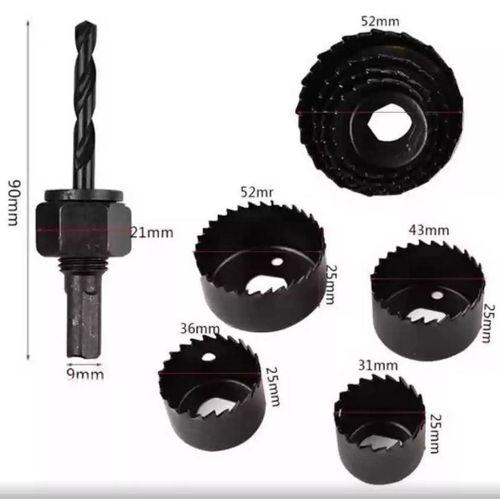 Zhltools 6 Parça Demir Ahşap Alçıpan Delme Buat Açma Seti