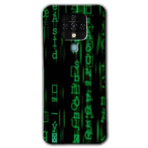 MRCİLETİSİM Tecno Camon 16 Kılıf HD Desen Baskılı Arka Kapak+Temperli Cam - Matrix