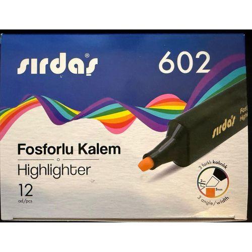 Sırdaş Fosforlu Kalem 12'li Paket Turuncu 602