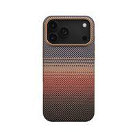 Apple iPhone 17 Pro Kılıf M-safe Şarj Özellikli Aramid Fiber Pitaka Military-Grade Sunset-Moonrise Serisi Kapak
