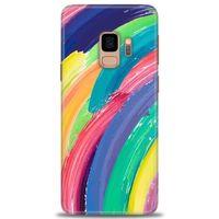 Samsung Galaxy S9 Kılıf HD Baskılı Kılıf - Rengarenk + Tam Ekran Koruyucu