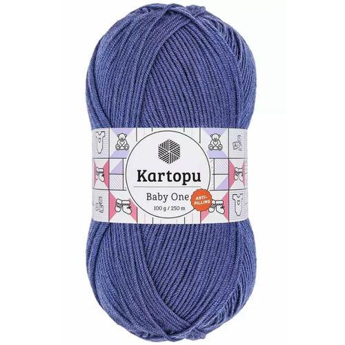 1 Adet Baby One Tüylenmeyen El Örgü İpi Yünü Açık Lacivert K604