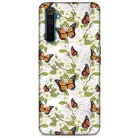 Oppo Realme 6 Kılıf Kelebek Etkisi (40) Fit Silikon Kılıf Yeşil Kırmızı