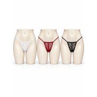 Kadın Premium Dantelli G-string 3’lü Külot Takımı