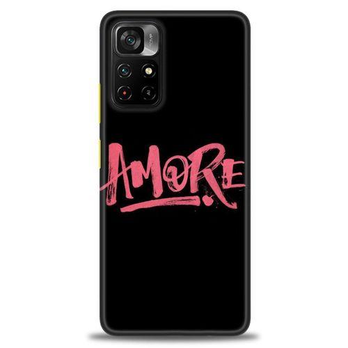 Xiaomi Poco M4 Pro 5G Kılıf HD Baskılı Kılıf - Amore + Tam Ekran Koruyucu