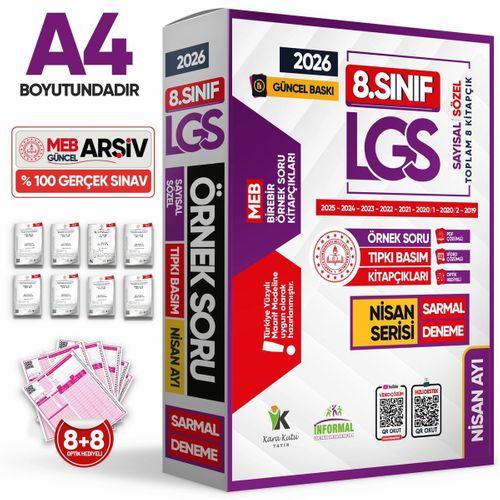 2026 8 Sınıf LGS Nisan Ayı MEB Örnek Soru Tıpkı Basım 8li Sarmal Deneme Paketi Video/PDF Çözümlü