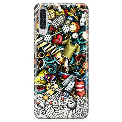 Samsung Galaxy A30s Kılıf Fitness Doodle Arka Kapak Koruma Desenli Full Koruyucu