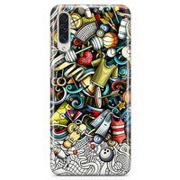 Samsung Galaxy A30s Kılıf Fitness Doodle Arka Kapak Koruma Desenli Full Koruyucu