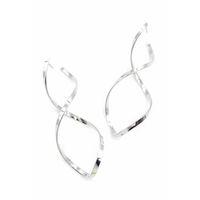 Dalgalı Küpe - Gümüş