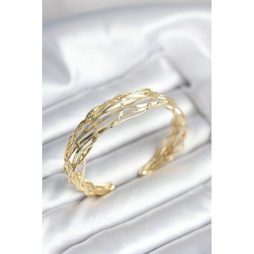 Gold Renk Pirinç Vintage Kadın Bileklik