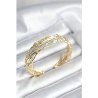 Gold Renk Pirinç Vintage Kadın Bileklik