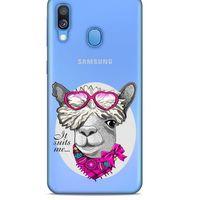 Zoologix (48) Samsung Galaxy A40 Şeffaf Kılıf Silikon Desenli
