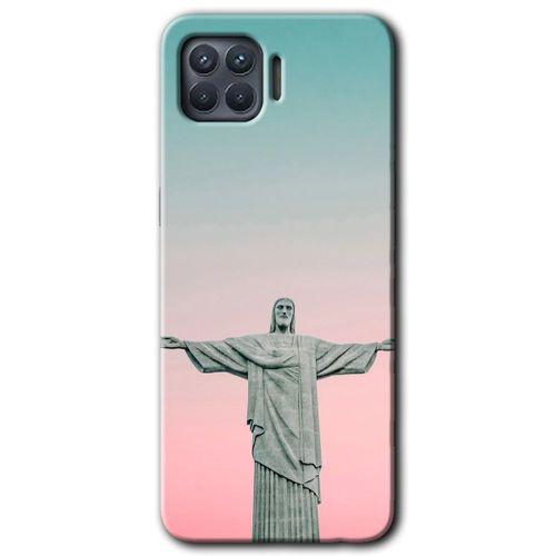 Oppo Reno 4 Lite Kılıf Baskılı Kapak - Rio + 5D Tam Kaplayan Cam