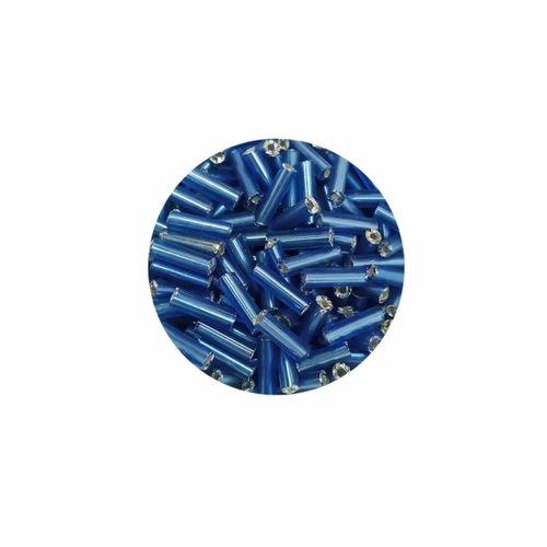 Uzun Boru Kesme Boncuk Çap 2mm Uzunluk 10 mm - 60 Gram - Mavi - BNC281