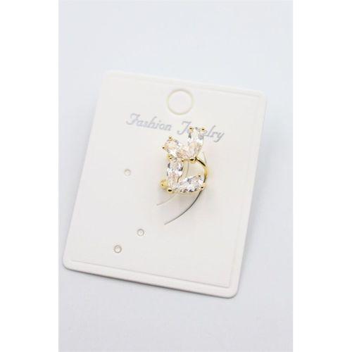 Taşlı Kıkırdak Küpe - Altın