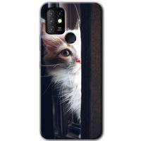 İnfinix Hot 10 Kılıf HD Desen Baskılı Arka Kapak - Kedi Bakışı