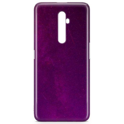 Oppo Reno2 Z 2019 Kılıf Fuşya Geceler 2 Arka Kapak Koruma Desenli Full Koruyucu