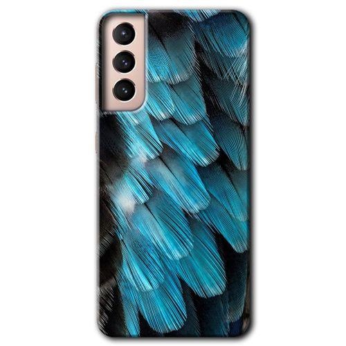 MRCİLETİSİM Samsung Galaxy S21 Kılıf HD Desen Baskılı Arka Kapak + Temperli Cam - 9D Tüyler