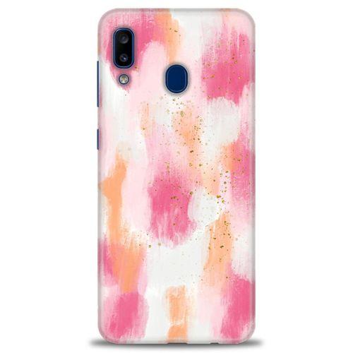 Samsung Galaxy A20 Kılıf HD Baskılı Kılıf - Pembe Palet + Tam Ekran Koruyucu