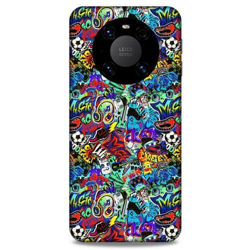 Lopard Huawei Mate 40 Pro Uyumlu Kılıf Graffitix (24) Darbe Emici Kılıf