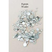 Oya Abiye Bileklik Kolye Pleksi Metalik Plastik Pul Gümüş Renk 8 gram 70 adet - BNC510