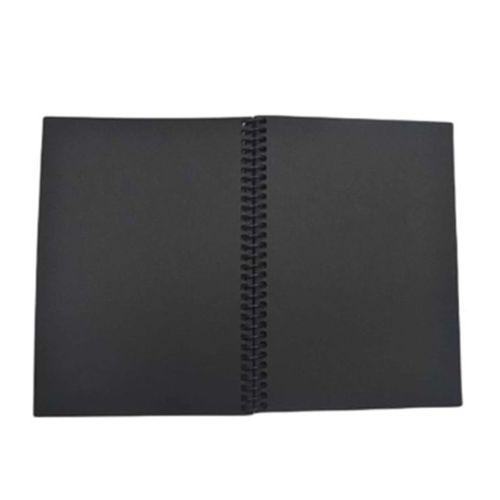 Gürmat Siyah Yapraklı Defter A5 40 Yaprak Spiralli