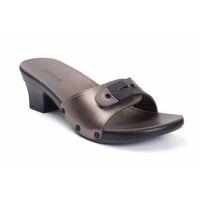 Ceyo 6800ı Minelli Topuklu Platin Ortopedik Kadın Terlik