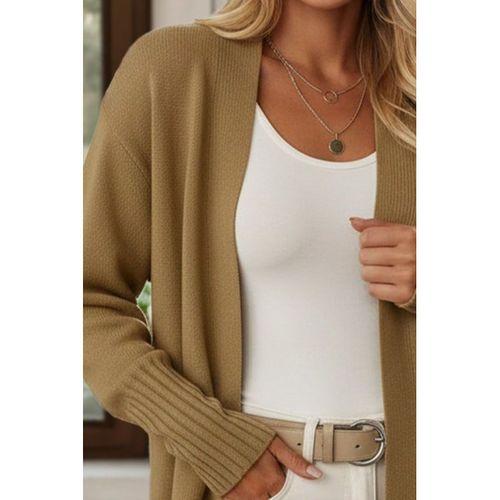 Kadın Uzun Kollu önü Açık Triko Hırka