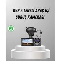 Üç Kameralı Araç Dvr Full Hd Gece Görüşlü Ve 2 İnç Ips Ekranlı