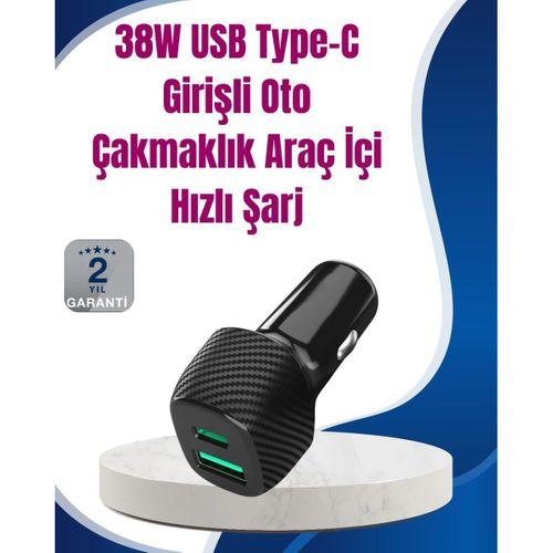 Power Delivery Destekli 38w Araç Tipi Hızlı Şarj Cihazı