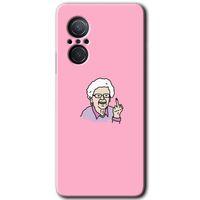 MRCİLETİSİM Huawei Nova 9 SE Kılıf HD Desen Baskılı Arka Kapak+Temperli Cam - Bad Grandmother