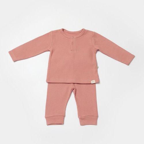 Bibaby Bibaby Biorganic Waffle Smile 2'Li Takım 59785 Red-Brown