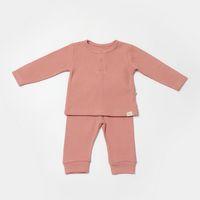 Bibaby Bibaby Biorganic Waffle Smile 2'Li Takım 59785 Red-Brown