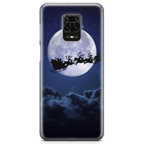 Xiaomi Redmi Note 9 Pro Kılıf Noel Baba ve Geyikleri Arka Kapak Koruma Desenli Full Koruyucu