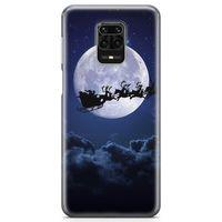 Xiaomi Redmi Note 9 Pro Kılıf Noel Baba ve Geyikleri Arka Kapak Koruma Desenli Full Koruyucu