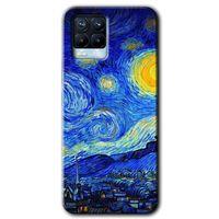 MRCİLETİSİM Realme 8 Pro Kılıf HD Desen Baskılı Arka Kapak + Temperli Cam - Starry Night
