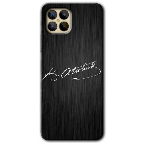 Omix X600 Kılıf HD Desen Baskılı Arka Kapak - İmza Atatürk