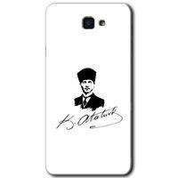 Galaxy J7 Prime 2 Kılıf HD Desen Baskılı Arka Kapak - Kemal Atatürk İmza + Kırılmaz Cam