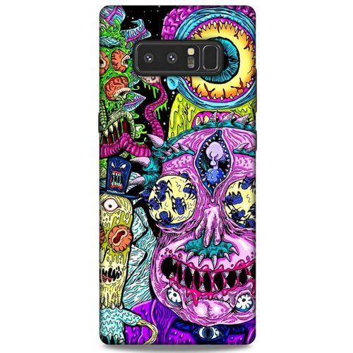 Samsung Galaxy Note 8 Uyumlu Kılıf Rick And Morty (47) Crystal Flex Kılıf Decoy Mortys