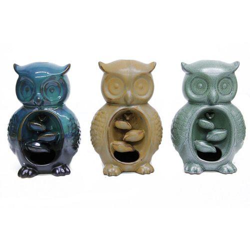 Seramik Baykuş Model Geri Akışlı Tütsülük