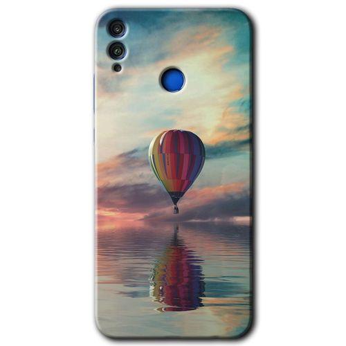 Potkal Hediye Fabrikası Honor 8c HD Baskılı Kılıf + 9D Tam Ekran Koruyucu - Zeplin